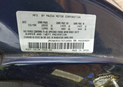 1996 Mazda Mx-5 Miata z USA, uszkodzony, nr VIN JM1NA3531T0712559